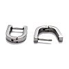 304 Stainless Steel Huggie Hoop Earrings STAS-H156-12B-P-3