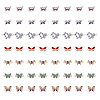 SUPERFINDINGS 42pcs 7 styles Alloy Enamel Connector Charms FIND-FH0007-66-1