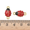 Brass Enamel Connector Charms KK-P325-09G-3