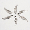 Tibetan Style Alloy Wing Charms TIBEP-3344-AS-RS-2