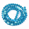 Imitate Austrian Crystal Bicone Frosted Glass Beads Strands EGLA-A039-T4mm-MB01-2