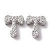 925 Sterling Silver Micro Pave Cubic Zirconia Beads STER-Z005-15P-T-1