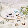 Globleland 1 Set Gemstone Chips Wine Glass Charms AJEW-GL0001-67-5