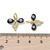 Real 18K Gold Plated Brass Micro Pave Cubic Zirconia Pendants KK-L209-072G-04-3