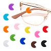DELORIGIN 24 Pairs 12 Colors Silicone Eyeglasses Ear Grips Sleeve Holder AJEW-DR0001-19-5