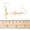 304 Stainless Steel Triangle Dangle Earrings EJEW-Z129-07G-5