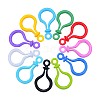 120Pcs 12 Colors Opaque Solid Color Bulb Shaped Plastic Push Gate Snap Keychain Clasp Findings KY-CJ0001-25-1