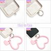 CHGCRAFT 6Pcs 3 Colors Silicone Heart Loop Phone Lanyard KEYC-CA0001-29-3