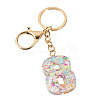 Number 8 Transparent Resin Keychains KEYC-TADJ0001-10H-1