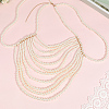 Plastic Imitation Pearl Round Beaded Shoulder Chains AJEW-WH20006-210-7