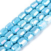 Anti-Tarnish Electroplate Glass Beads Strands EGLA-N027-03A-16-1