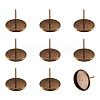 Brass Ear Studs Settings X-IFIN-Q005-AB-1