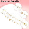 2Pcs 2 Styles Brass Bag Decorative Chains HJEW-SC0003-24B-6