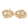 Brass Micro Pave Cubic Zirconia Pendants ZIRC-I063-07G-3