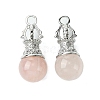 Natural Rose Quartz Pendants G-C114-04P-15-1