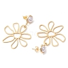 Brass Stud Earrings EJEW-TA00543-4