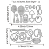 2Pcs 2 styles Carbon Steel Cutting Dies Stencils DIY-WH0309-583-6