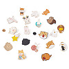 20Pcs 20 Style Lion & Tiger & Rabbit & Dog Enamel Pins JEWB-TA0001-08-3