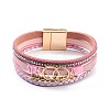 PU Leather Braided Multi-strand Bracelet BJEW-I299-02C-KCG-3