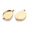 304 Stainless Steel Connector Cabochon Settings STAS-Q113-36G-2