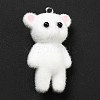 Flocky Opaque Resin Animal Pendants RESI-F047-01A-2