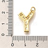 Brass Micro Pave Clear Cubic Zirconia Pendants KK-G521-01G-Y-3