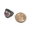 Natural Rhodonite Adjustable Rings RJEW-I108-03AS-07-5