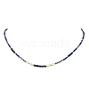 Boho Natural Cultured Freshwater Pearl & Round Seed Beaded Braided Necklaces for Women NJEW-JN06187-03-3
