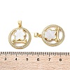 Brass Micro Pave Cubic Zirconia Pendants KK-U070-30G-3