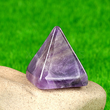 Natural Amethyst Healing Pyramid Figurines PW-WG30742-06