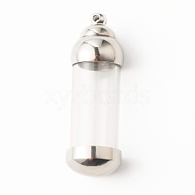 304 Stainless Steel Glass Bottle Pendants STAS-O160-03P