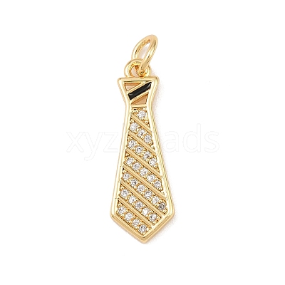 Brass Micro Pave Clear Cubic Zirconia Pendants KK-P339-21G-02-1