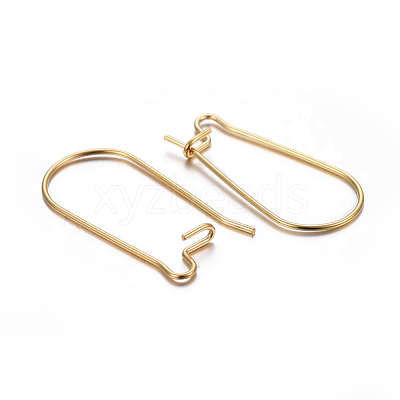304 Stainless Steel Hoop Earring Findings STAS-P223-01G-05-1