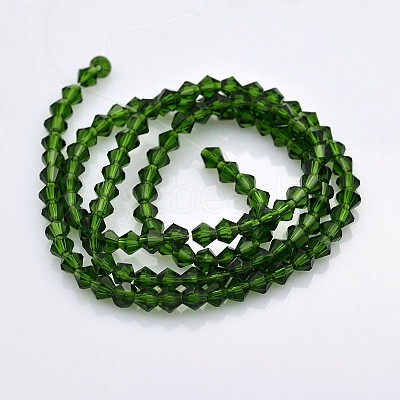 Faceted Bicone Glass Beads Strands X-EGLA-P017-4mm-11-1