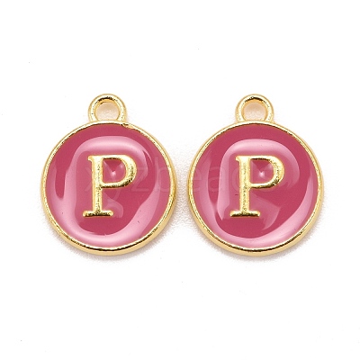 Golden Plated Alloy Enamel Charms X-ENAM-S118-08P-1
