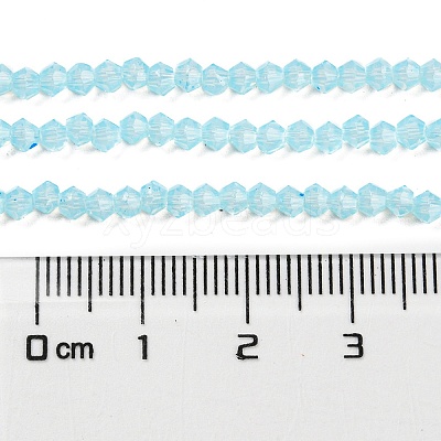 Baking Paint Transparent Glass Beads Strands DGLA-F029-J2mm-10-1