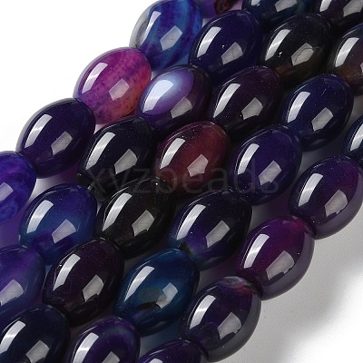 Natural Agate(Dyed & Heated) Beads Strands G-M446-D01-01C-1