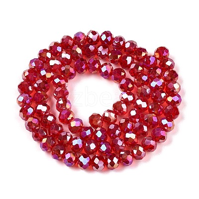 Electroplate Glass Beads Strands EGLA-A044-T6mm-B01-1