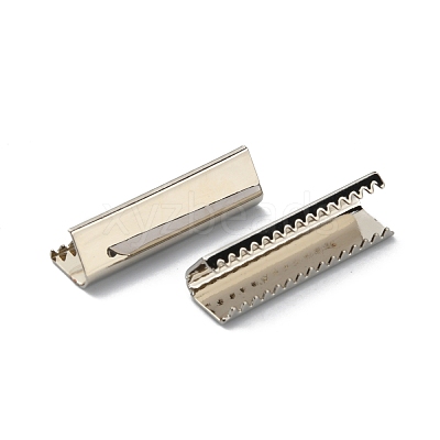 Brass Ribbon Crimp Ends KK-WH0046-34D-P-1