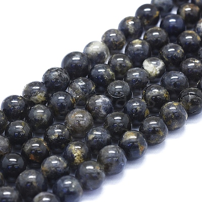 Natural Iolite Beads Strands G-E561-16-10mm-1