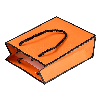 Rectangle Paper Bags with Twisted Rope Handles CARB-L011-01B-02-1