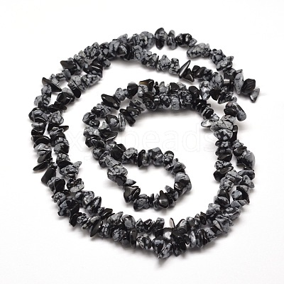 Snowflake Obsidian Chip Bead Strands G-M205-23-1