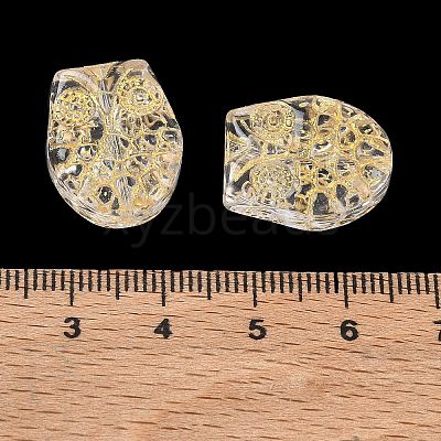 Baking Paint Transparent Glass Beads DGLA-N018-14D-1
