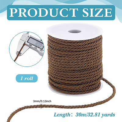 1 Roll 30M 3-Ply Polyester Twisted Cord OCOR-PH0007-19C-1