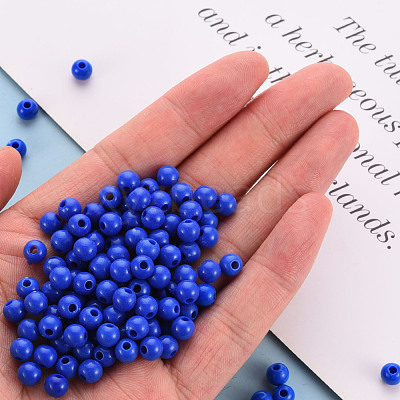 Opaque Acrylic Beads MACR-S370-C6mm-10-1