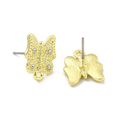 Rack Plating Alloy Stud Earring Finding FIND-C053-06G-1