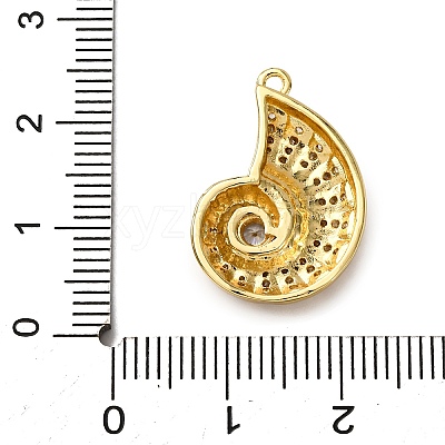 Brass Micro Pave Cubic Zirconia Pendants KK-C119-20A-G-1