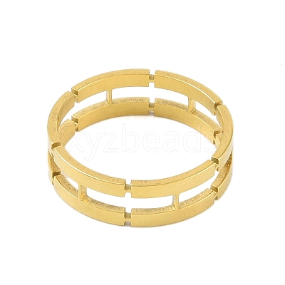 304 Stainless Steel Chain Shape Finger Ring RJEW-C084-01A-G-1