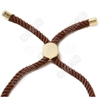 Half Finished Twisted Milan Rope Slider Bracelets FIND-G032-01G-1