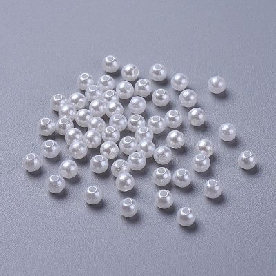 Imitated Pearl Acrylic Beads PACR-5D-1-1